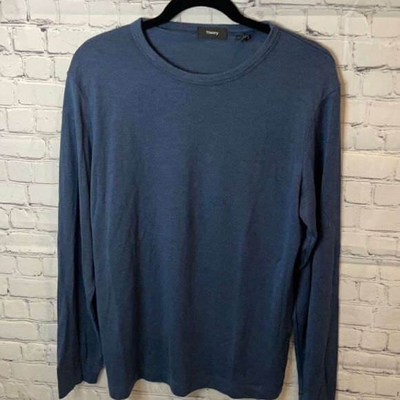 Men’s Lightweight Theory Sweater Blue Sz Lg - Picture 1 of 4